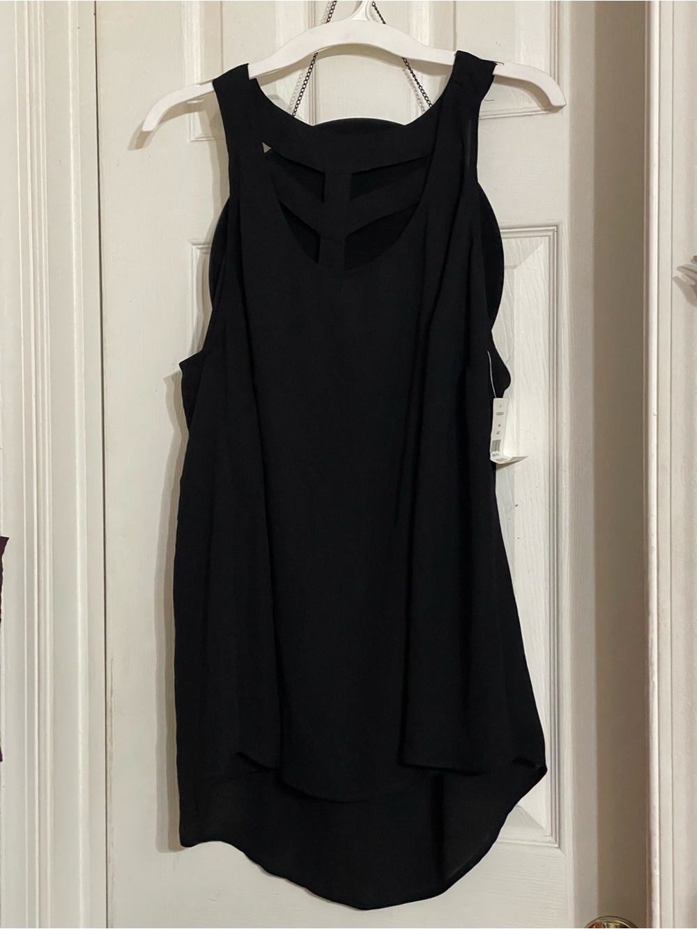 Fashion to Figure Black Sleeveless Tunic with Strappy Back